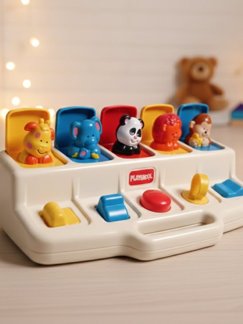 1985 Vintage Playskool Poppin Pals Pop Up Jungle Zoo Animals